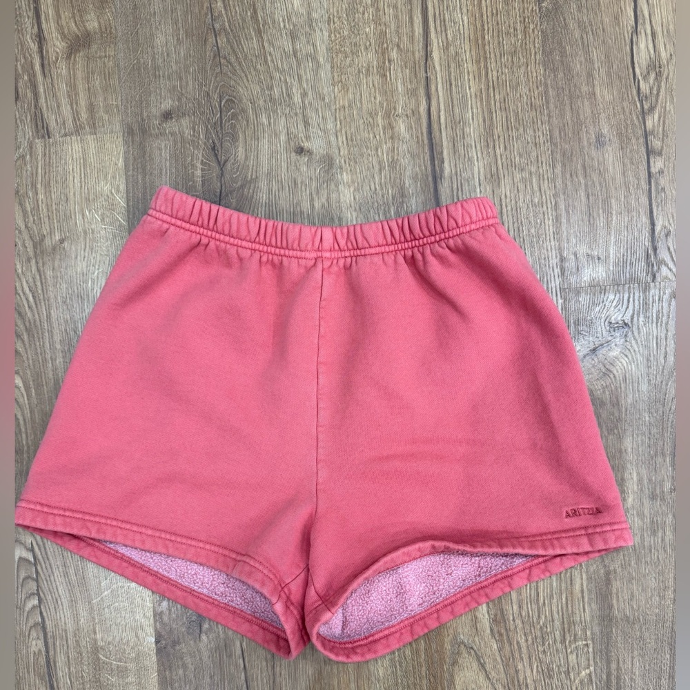 Aritzia Sweatfleece in Warm Coral